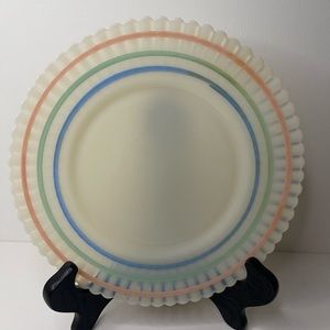 Macbeth Evans Petalware Cremax Beige with pastel decoration plate
